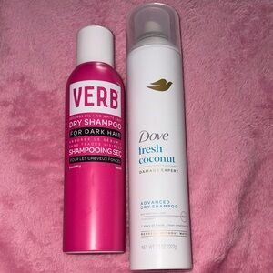 Verb Dry Shampoo for Dark Hair and Dove Duo sets
